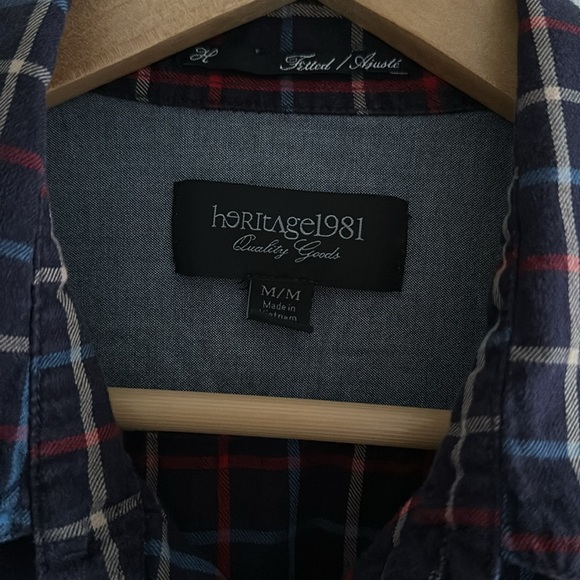 Blue Plaid Button Down Shirt - Picture 2 of 2